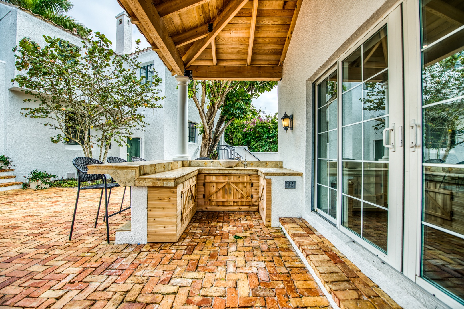 Covered Outdoor Bar w/ Seating