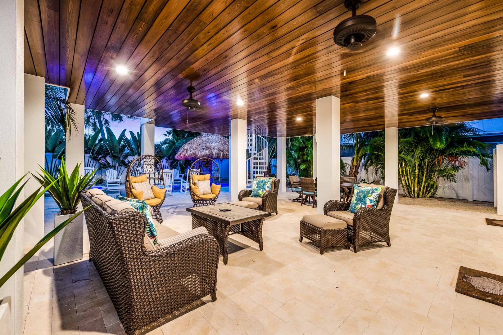 Covered Patio Seating Area