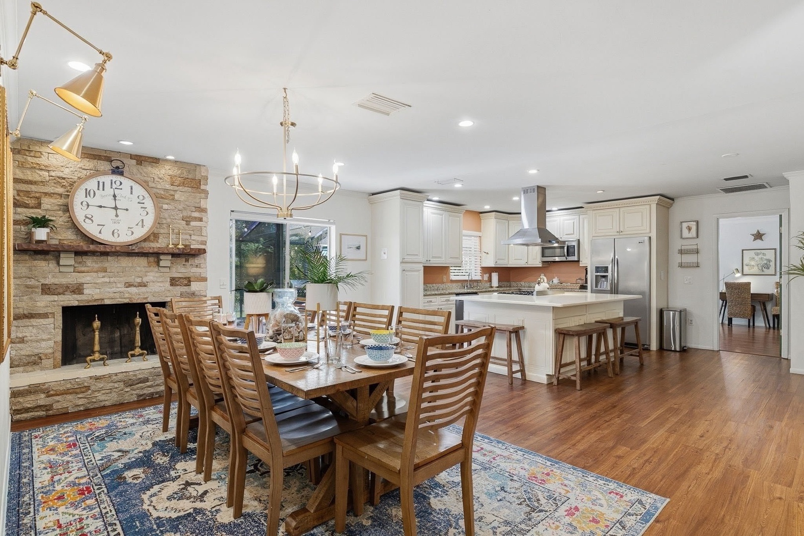 You'll love gathering around this dining table to created memorable meals together.