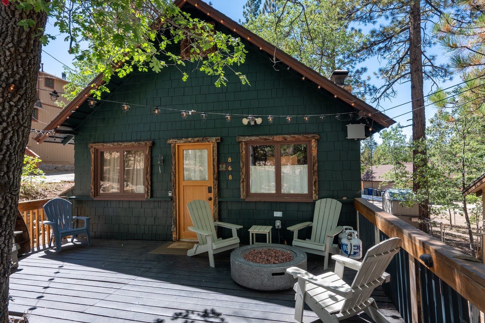 Kick up your feet and soak in the mountain air, bathing in your own private forest.