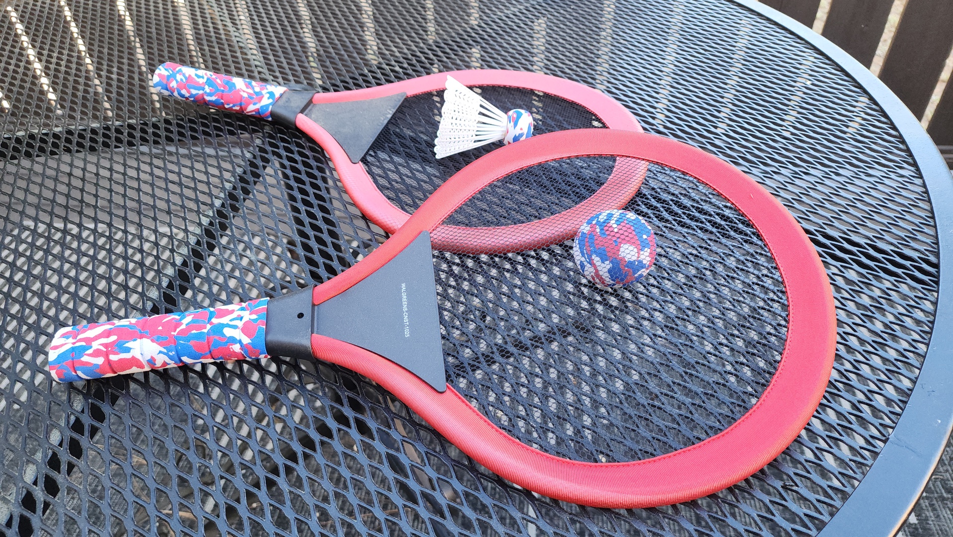 Take advantage of the large backyard with soft rackets and a ball or badminton