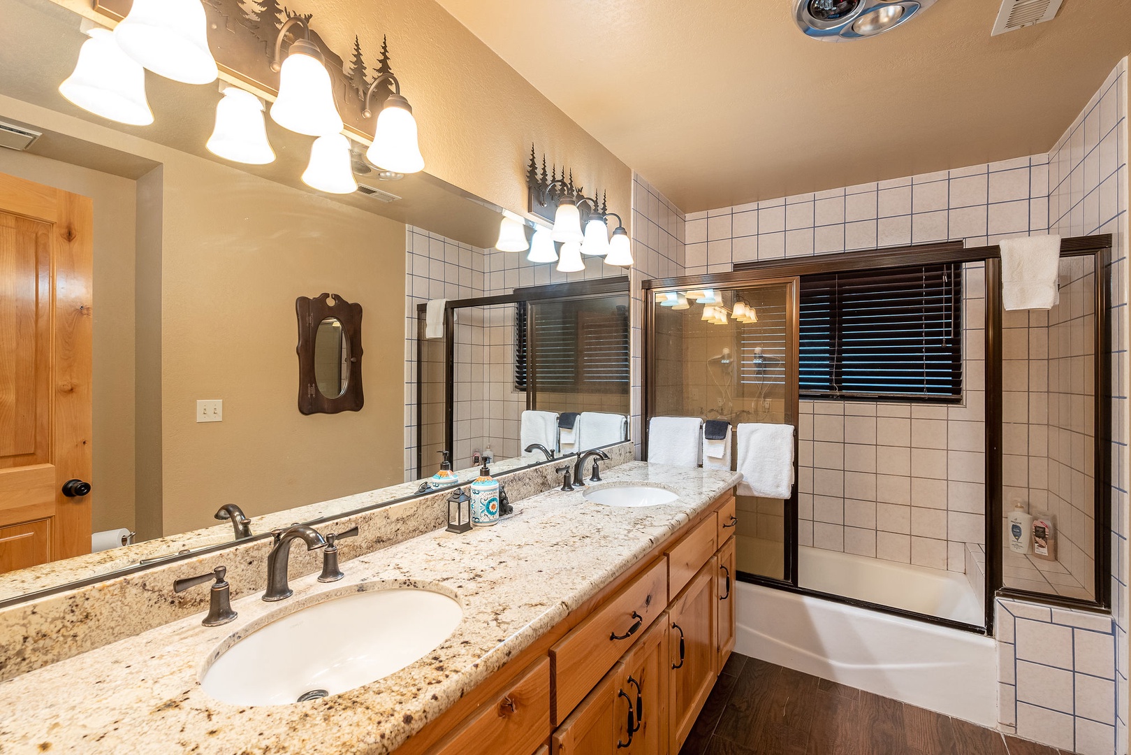 Bathroom with tub-shower combo