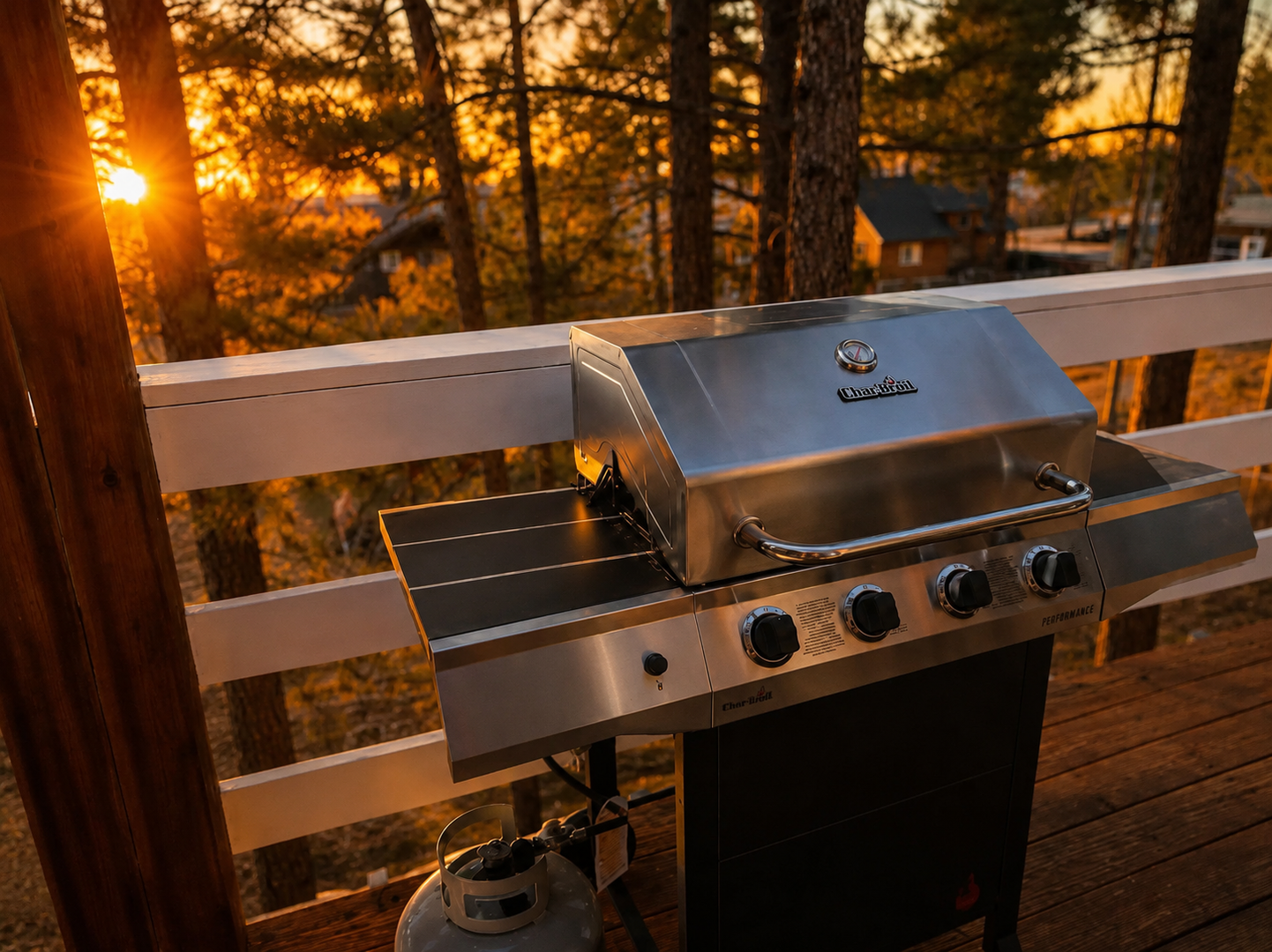 Fire up the grill and watch the sun dip below the trees. Your perfect evening starts here!