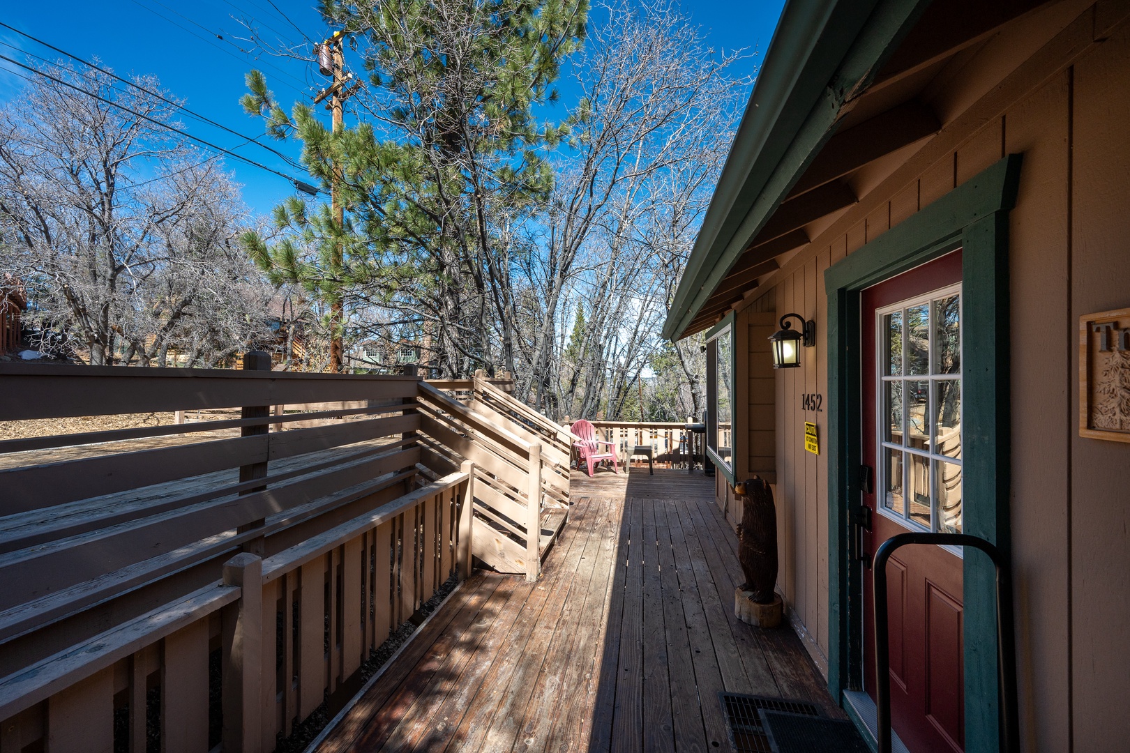 Step onto your private deck where morning coffee tastes better surrounded by towering trees and crisp mountain air.