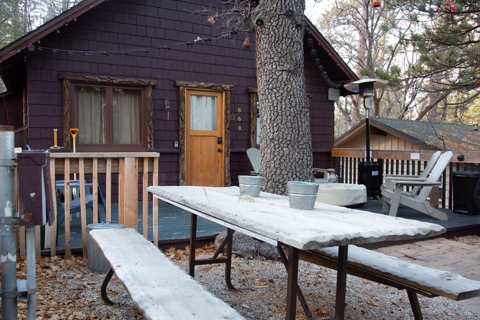 Ready for dining under the pines!