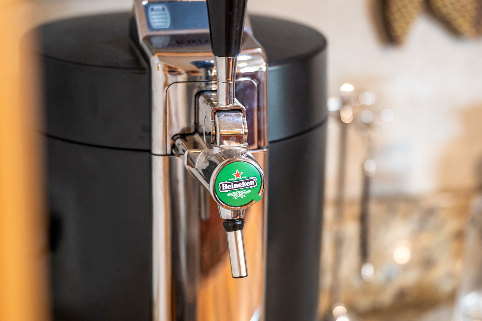 Pour yourself a perfectly chilled draft beer from your private tap - the ultimate indulgence for your stay.