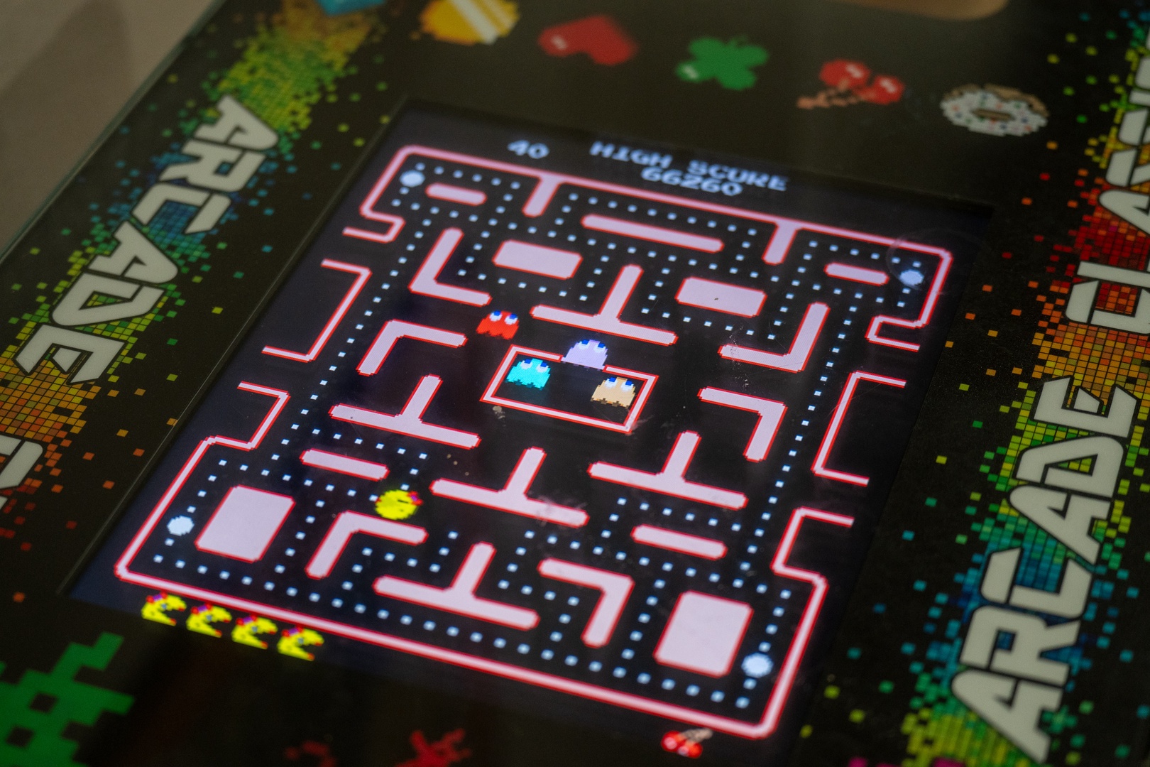 Iconic arcade-style game tabletop brings nostalgic fun and entertainment to your downtime—perfect for friendly competition and classic gaming memories.