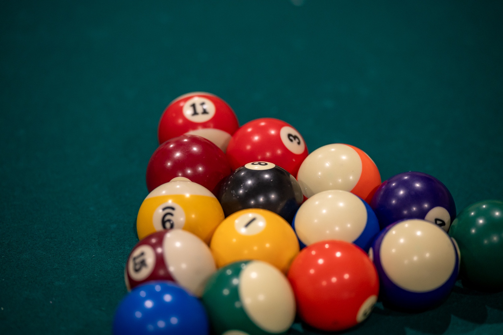 Challenge your travel companions to a friendly game with this classic billiards setup, perfect for unwinding after exploring the area.