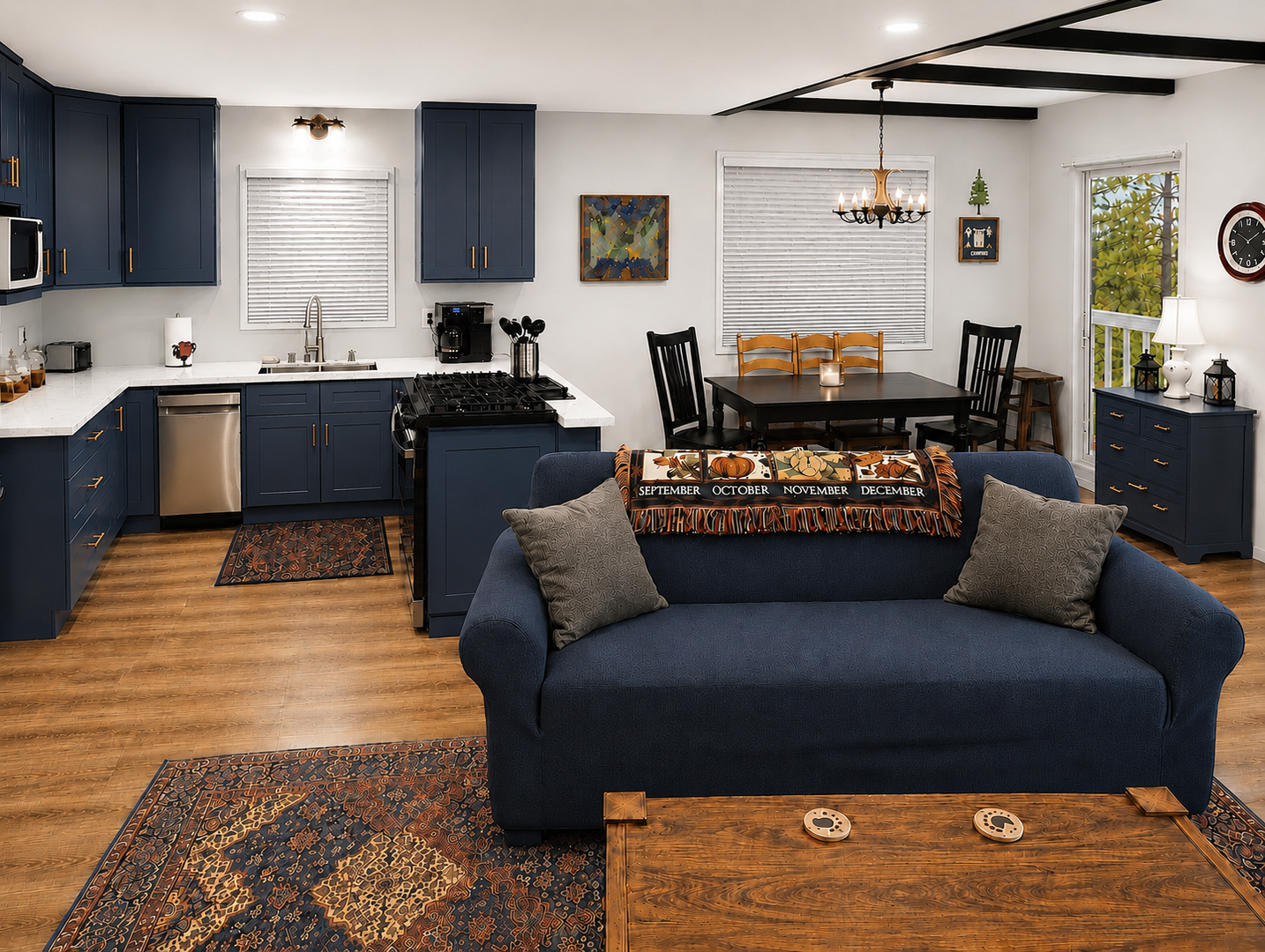 Whether at the dining table or gathered in the living room, this welcoming space awaits!