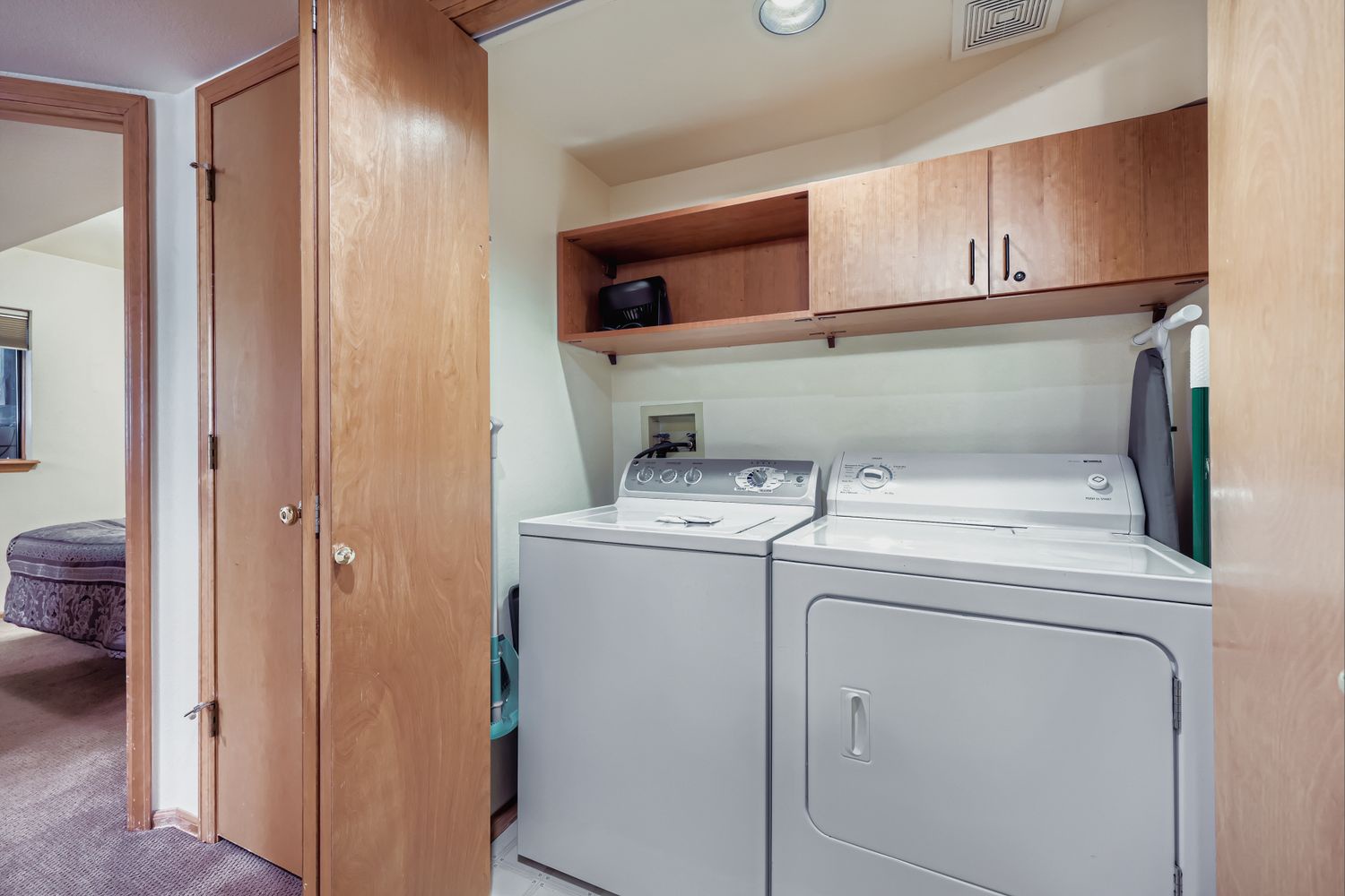 Your convenient in-unit laundry setup makes packing light a breeze, with plenty of storage space for all your essentials.