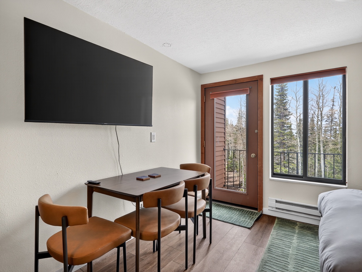 Enjoy meals, coffee, or remote work with natural light and private balcony access