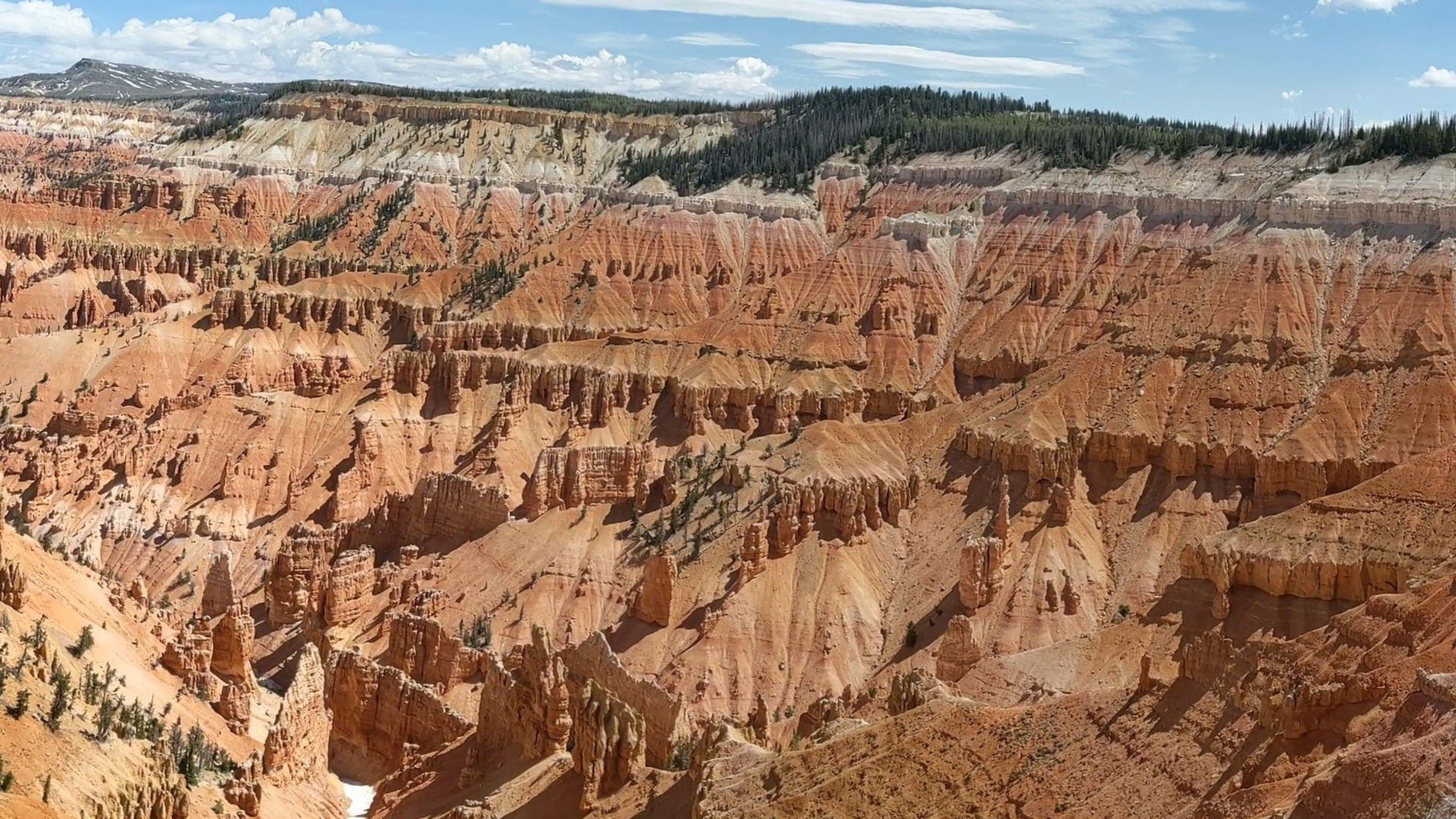 This striking canyon landscape features dramatic red rock formations and forested ridges, showcasing the natural beauty of the surrounding area near the property.