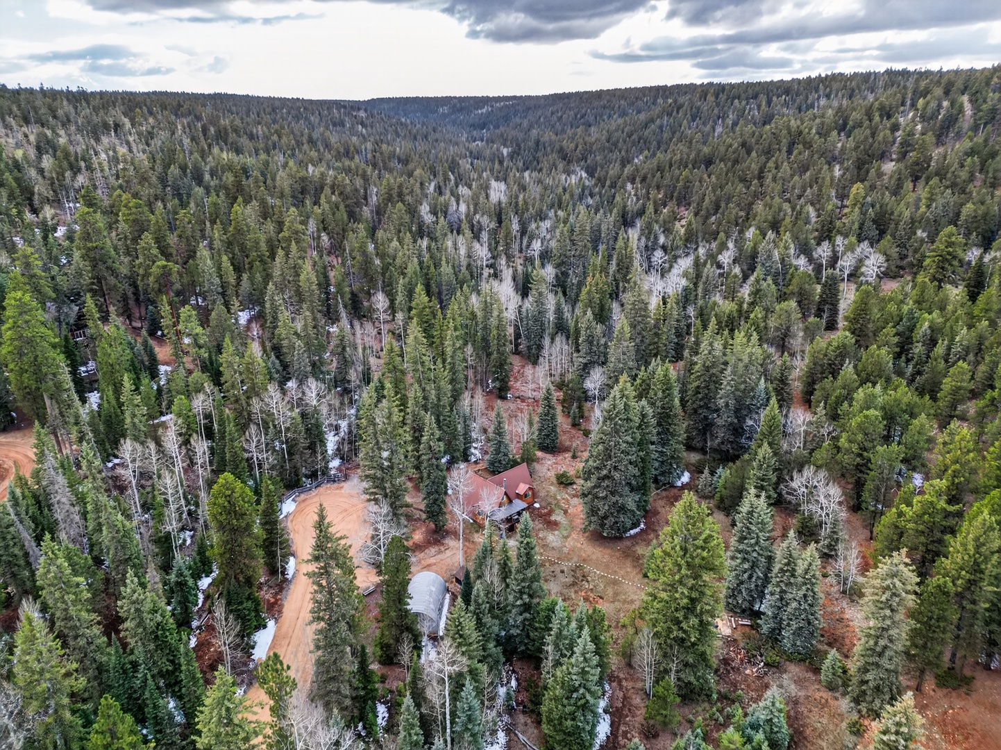 Areal view of Duck Creek Alpine A-Frame Retreat