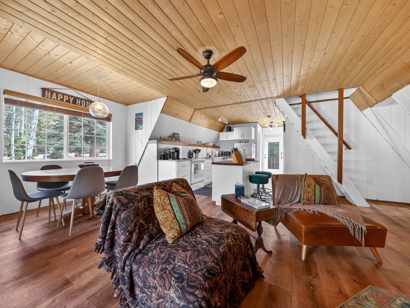 Relax by the wood-burning stove after a day of mountain adventures