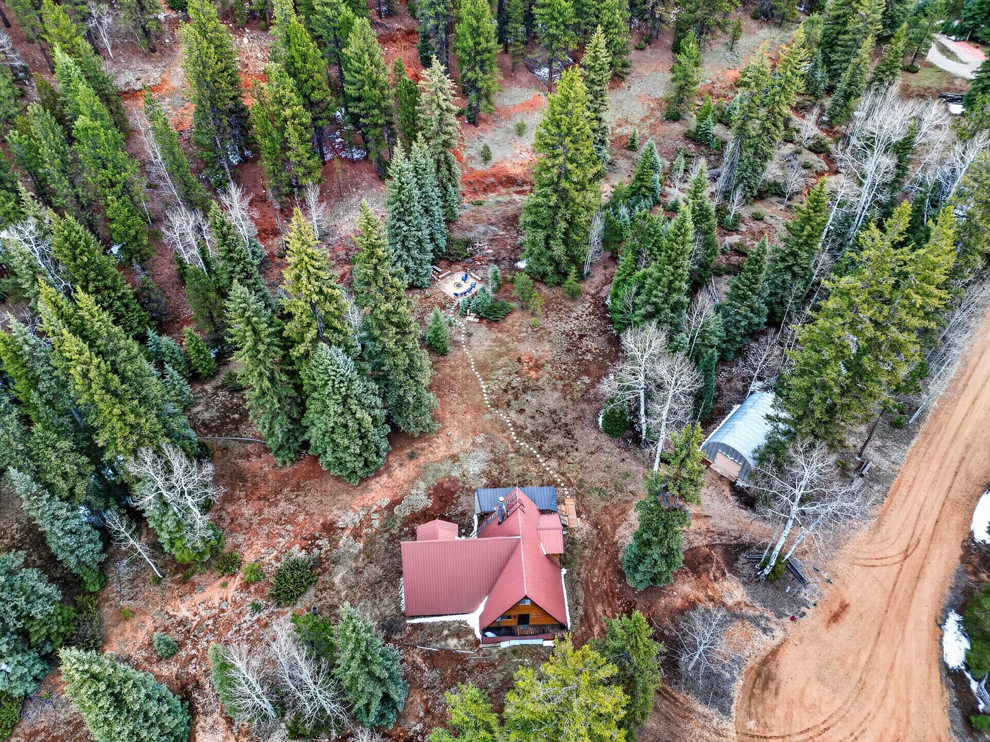 Areal view of Duck Creek Alpine A-Frame Retreat