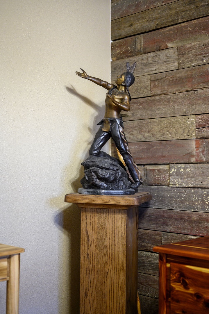 Admire the unique artistic touches that make your stay memorable, with handcrafted sculptures adding character to your space.