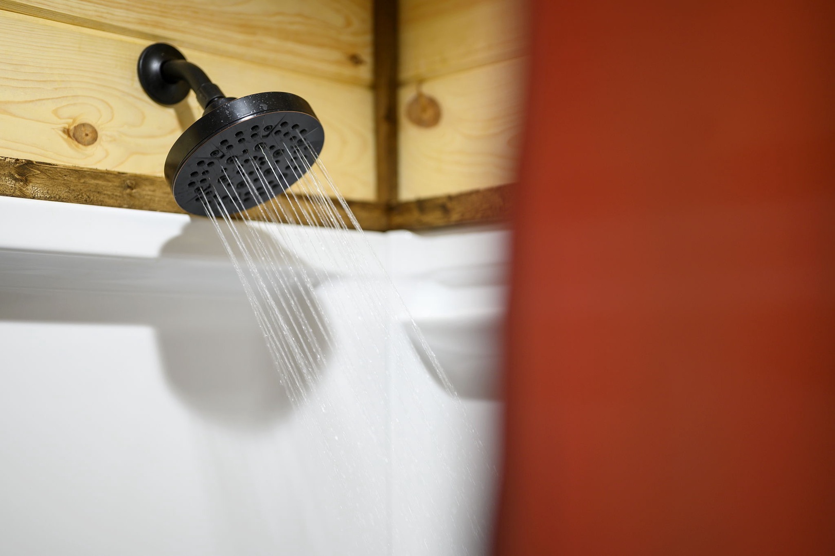 Refreshing shower with modern fixtures.