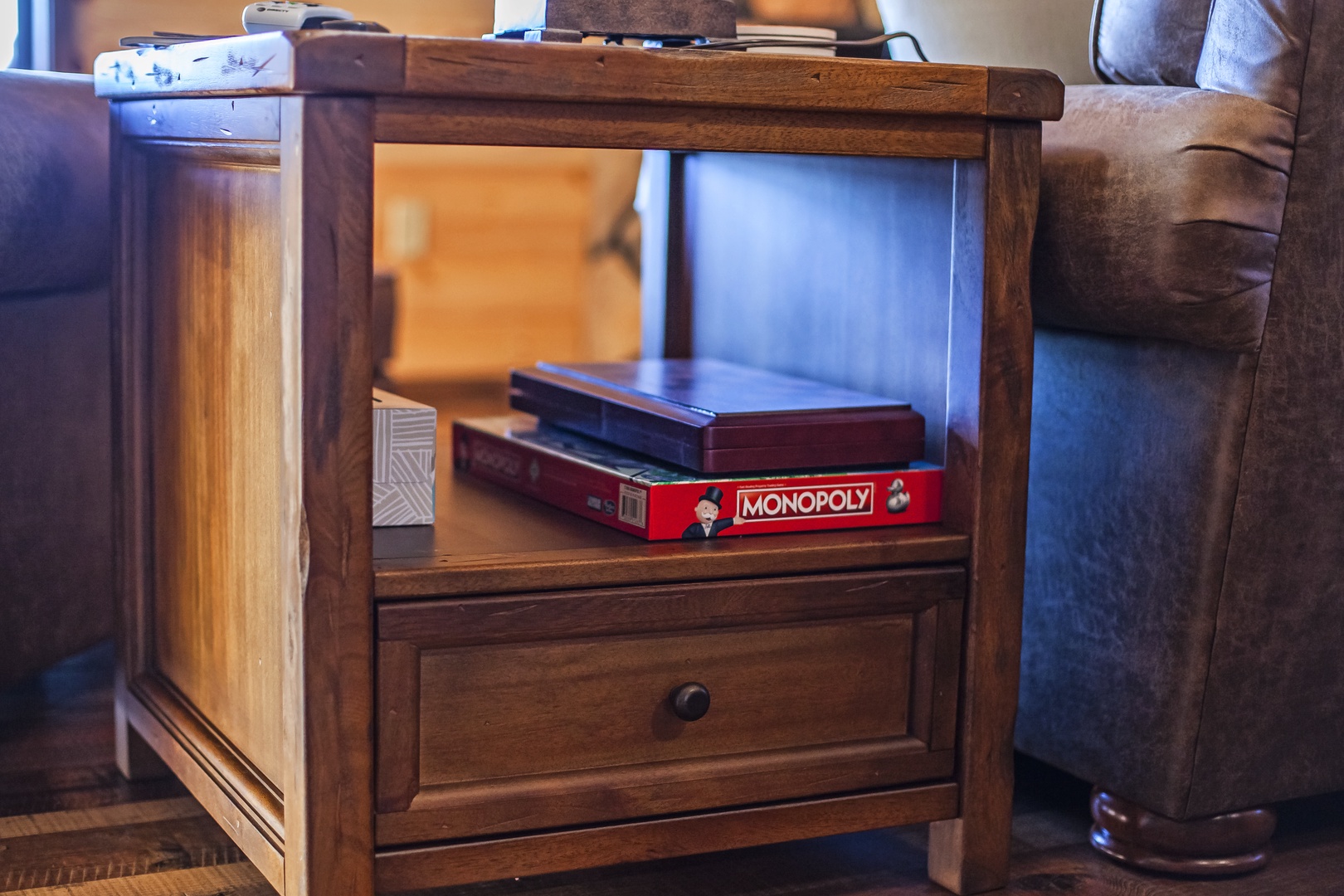 Cozy up in your living area with classic board games ready for memorable evenings together.