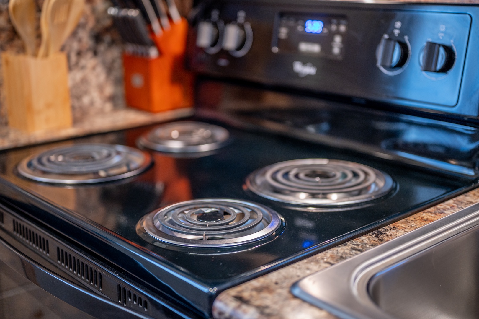 Whip up your favorite meals on this sleek electric stovetop, complete with all the essentials for a comfortable cooking experience.