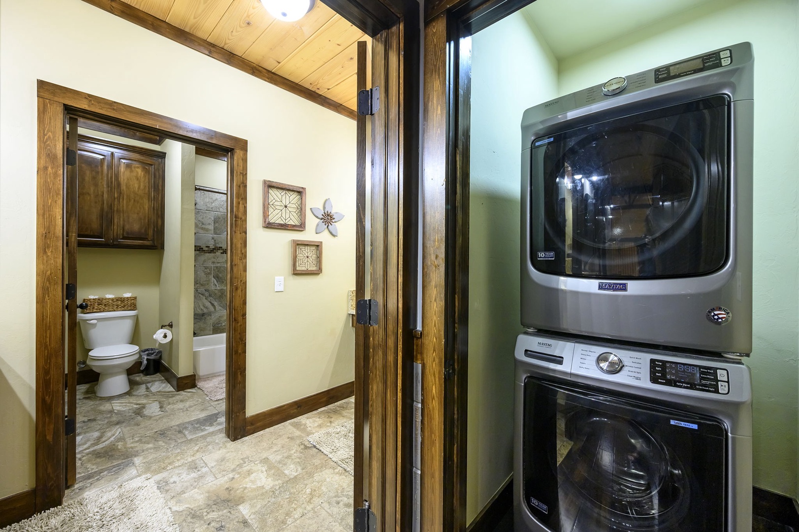 You'll have everything you need with an in-unit washer and dryer tucked neatly away, plus a clean, private bathroom just steps from your space—comfort and convenience at your fingertips.