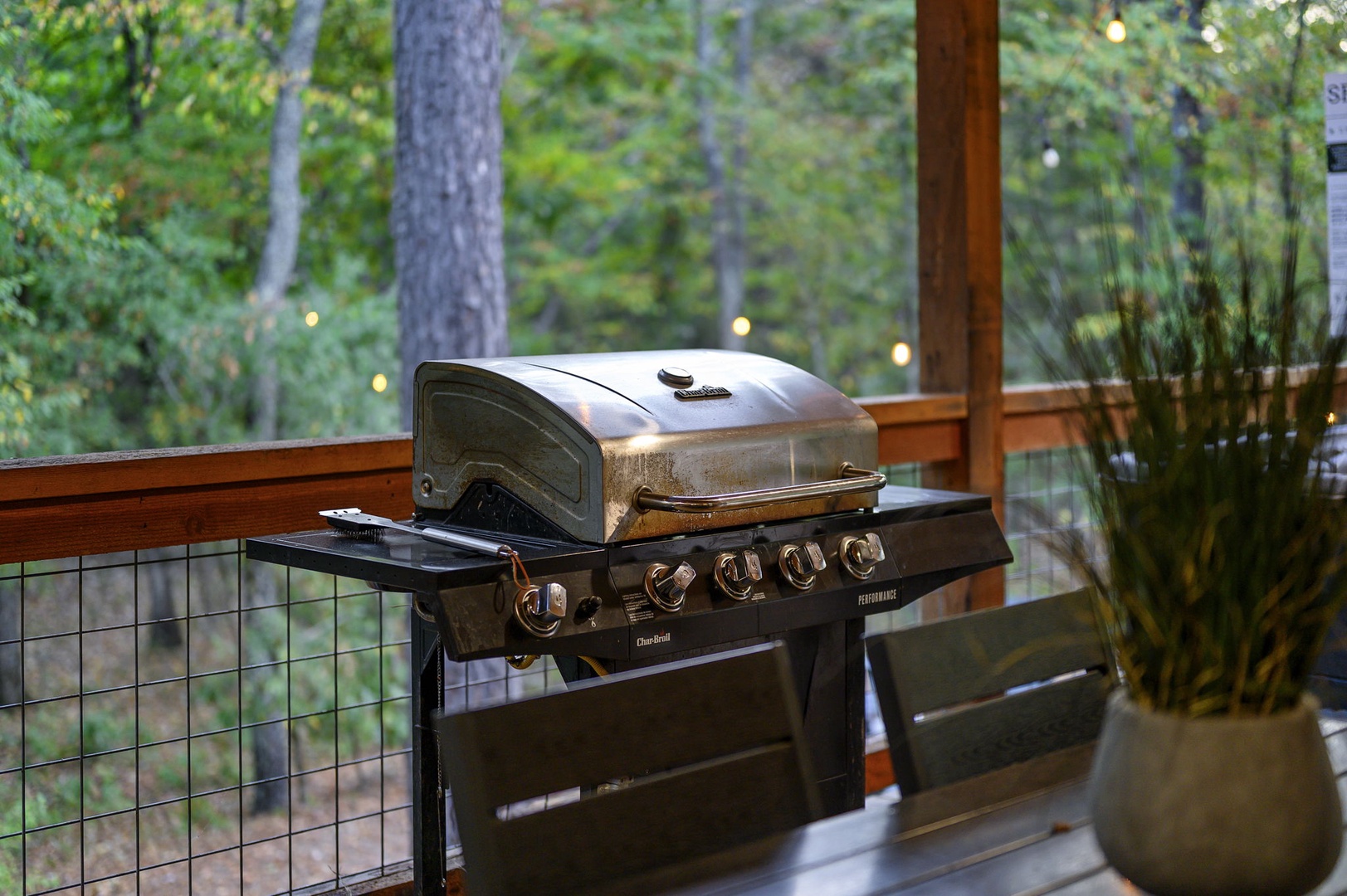 Grill your favorite meals on your private deck while surrounded by peaceful forest views and fresh mountain air.