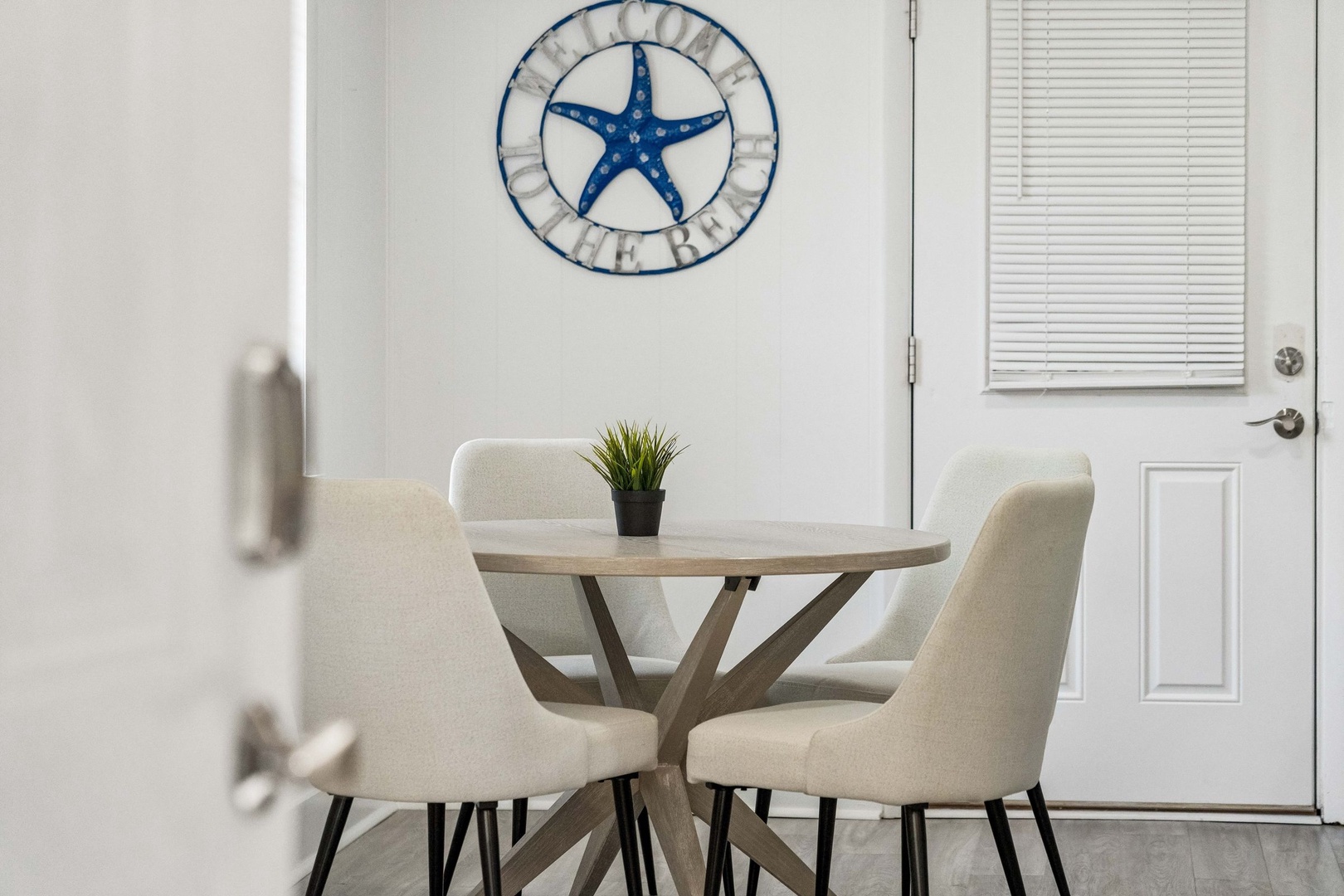 Your cozy dining spot awaits with coastal charm and comfortable seating for memorable meals together.