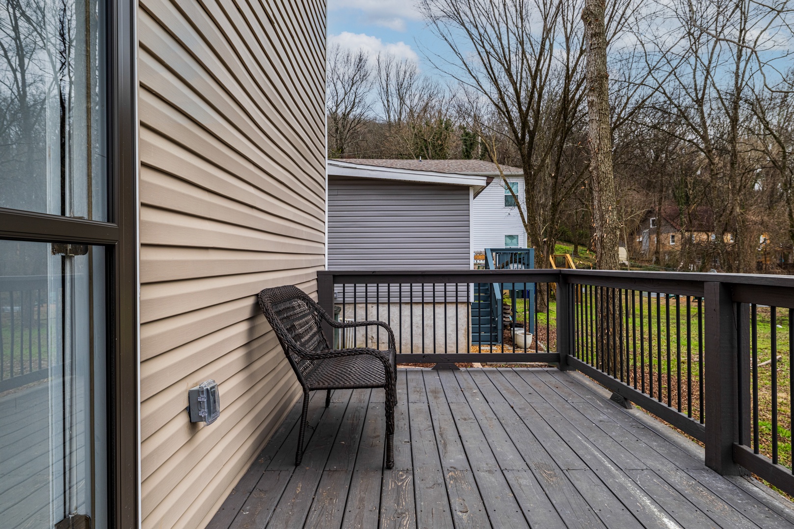 Back deck with seating