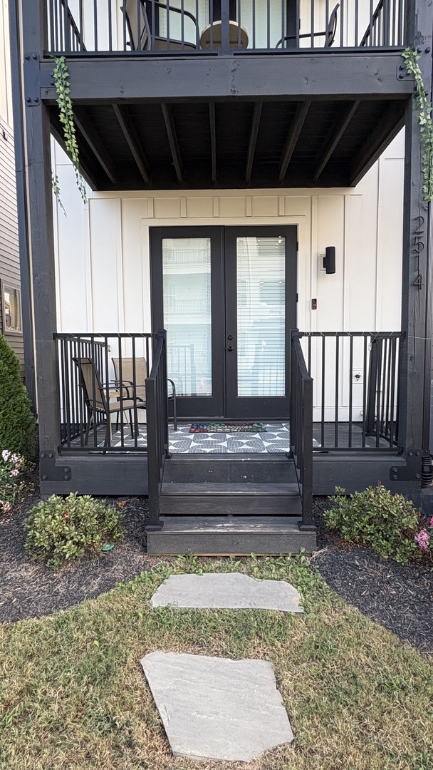 Back porch with seating