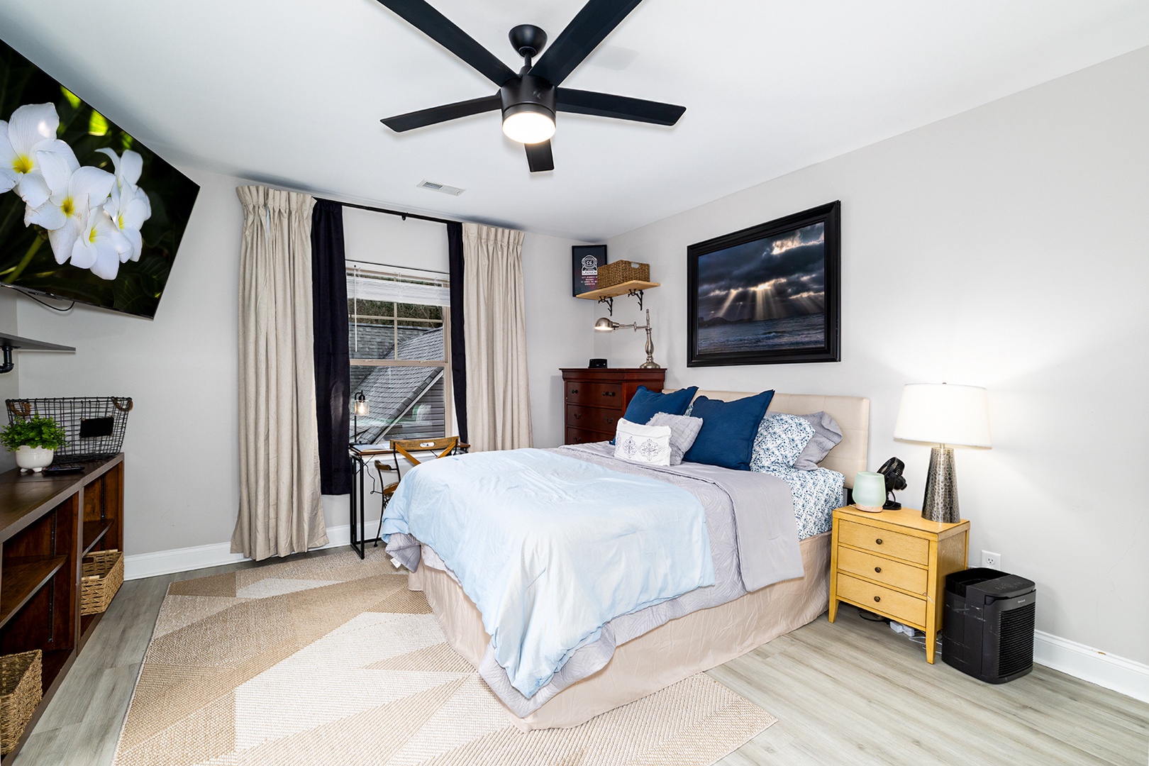 Bedroom B with dedicated work space