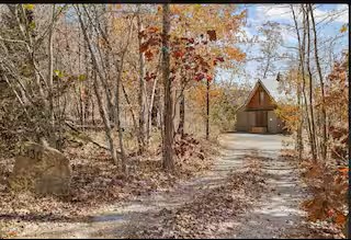 Arrive at your own secluded escape with a private driveway leading you to the cabin. Enjoy added privacy and convenience from the moment you arrive.
