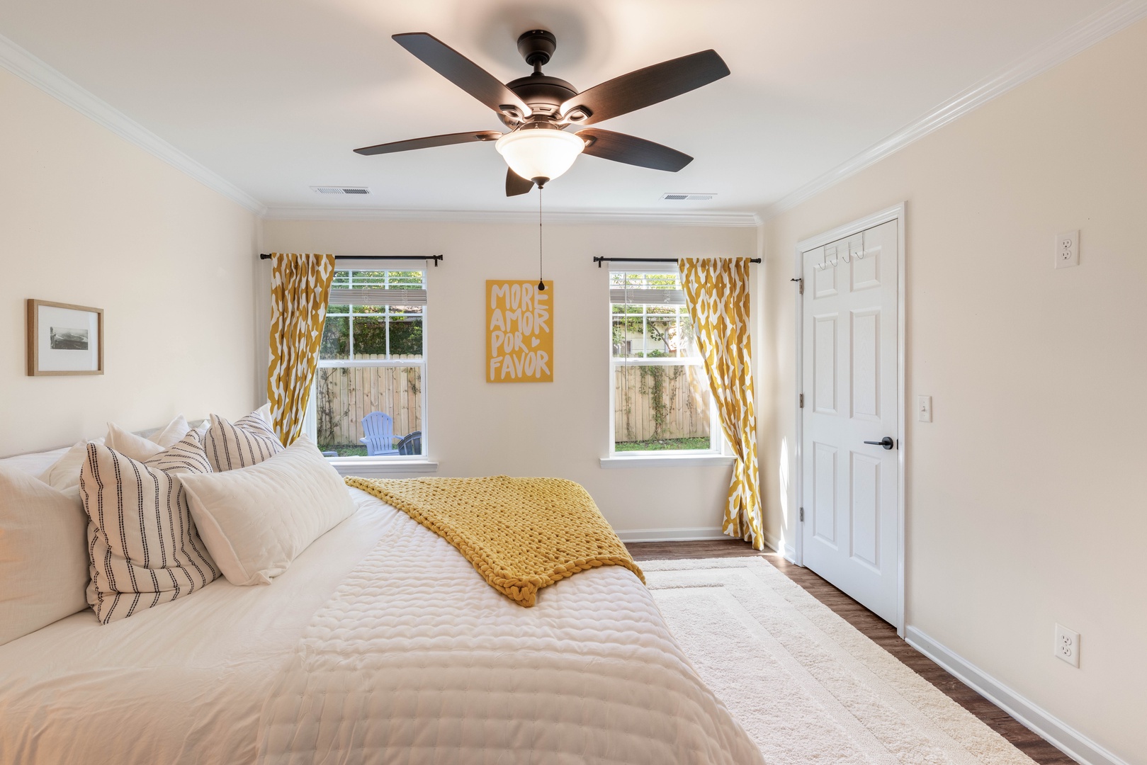 Master Bedroom with Natrual Light and Darkening Shades
