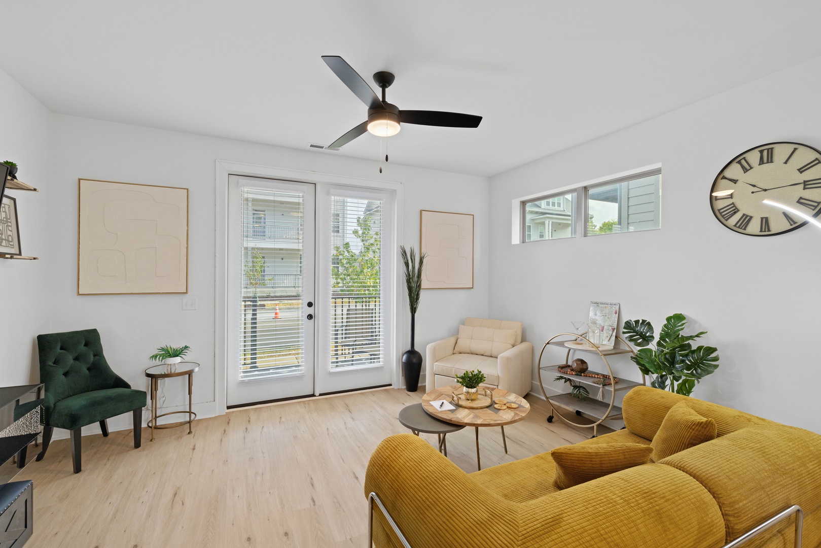 Relax and unwind in a comfortable, spacious living room with plenty of room to gather.