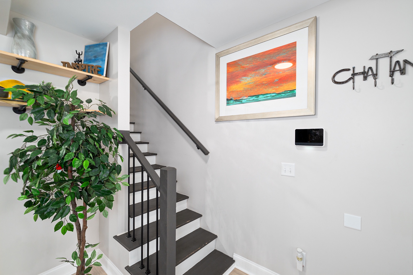 Entrance with stairs to upper level