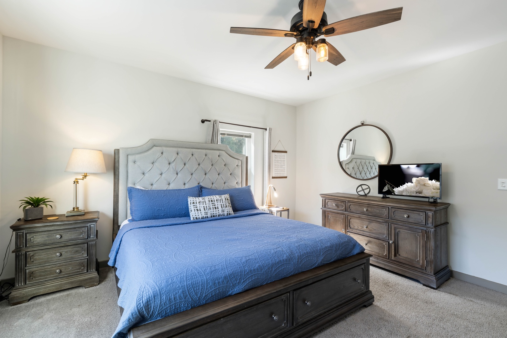 Watch your favorite shows or wind down with a movie on the TV from the comfort of your bed.