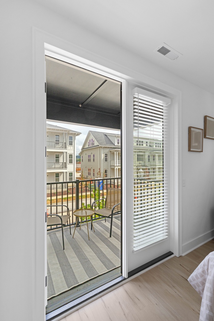 Step out onto your private balcony