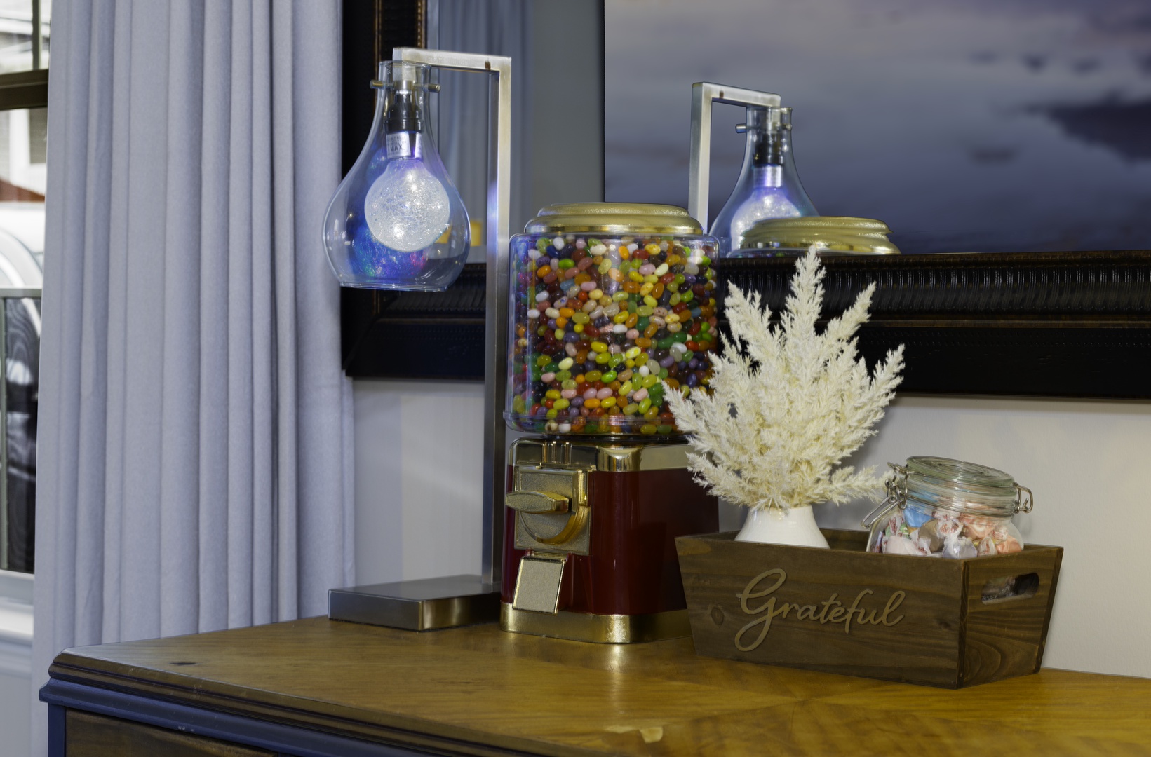 Bring some change and enjoy our candy machine