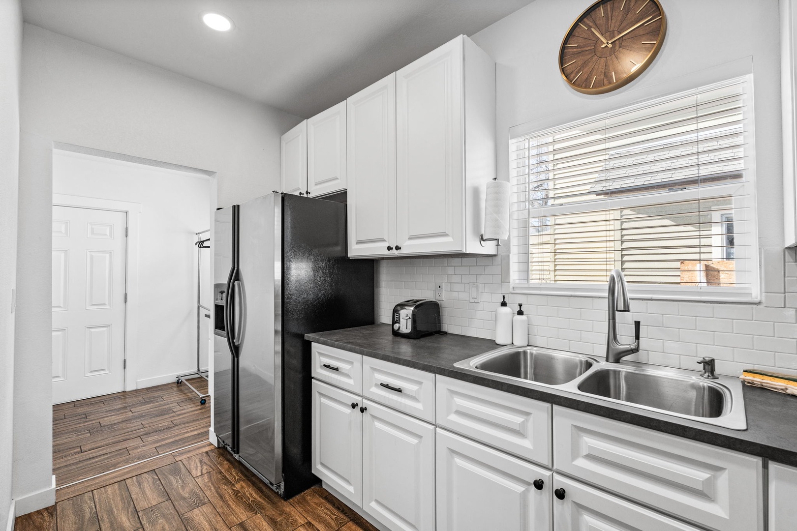 Your fully equipped kitchen features modern appliances and ample counter space for preparing delicious home-cooked meals during your stay.