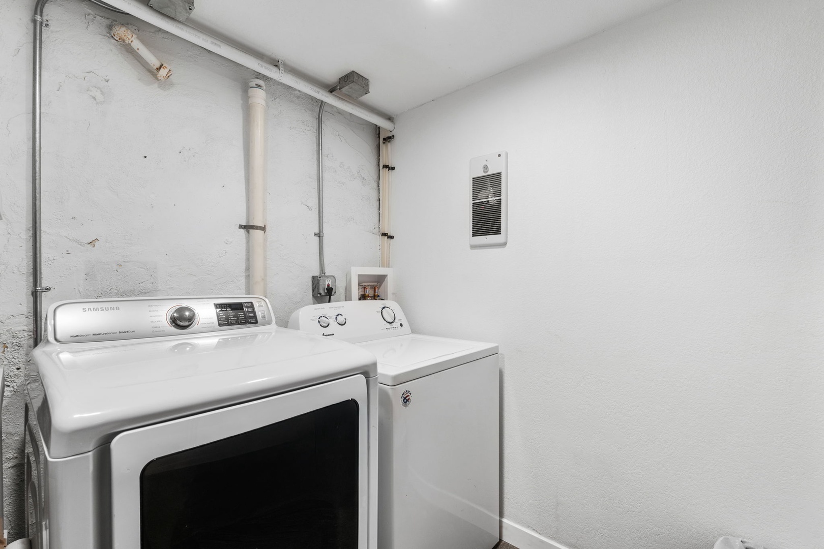 Your dedicated laundry room keeps your clothes fresh throughout your stay with a full-size washer and dryer.