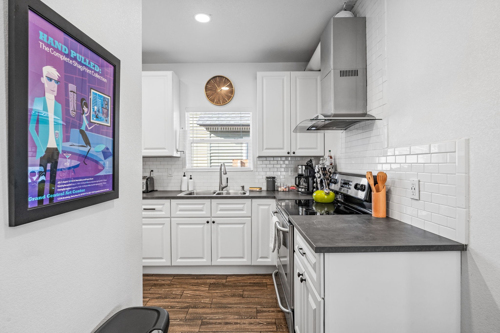 Your modern kitchen features sleek countertops, stainless appliances, and everything you need to create memorable meals during your stay.