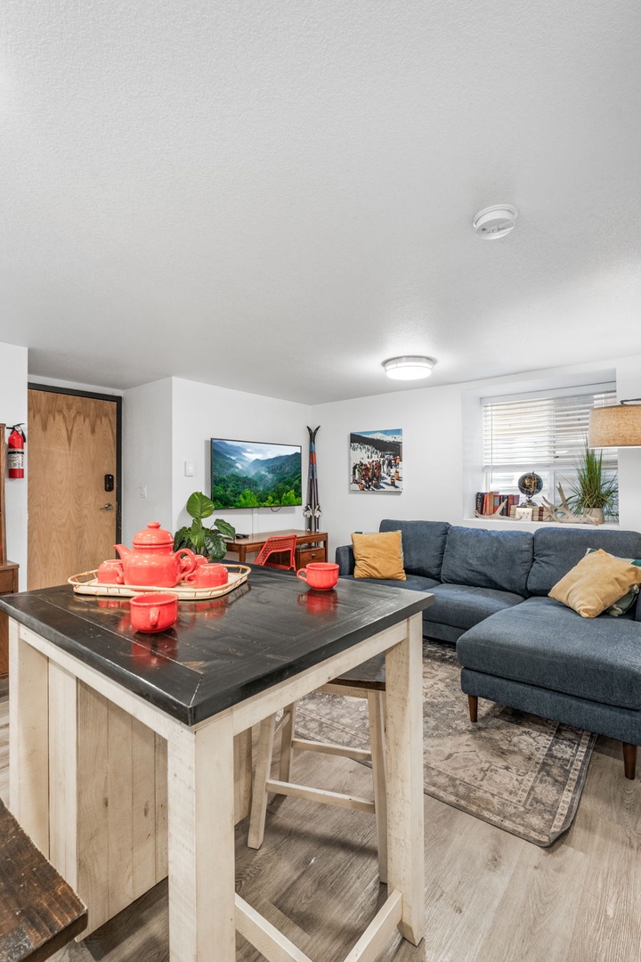 Unwind in your stylish living space with comfortable seating, modern amenities, and thoughtful touches that make you feel right at home.