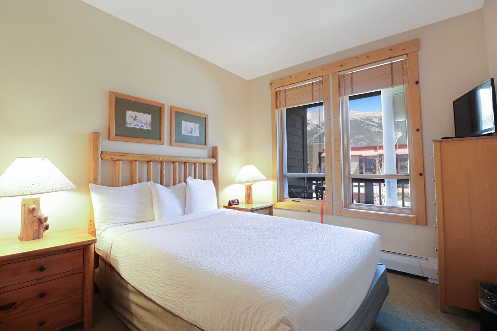 Drift off to sleep surrounded by rustic charm and crisp mountain air through your windows.