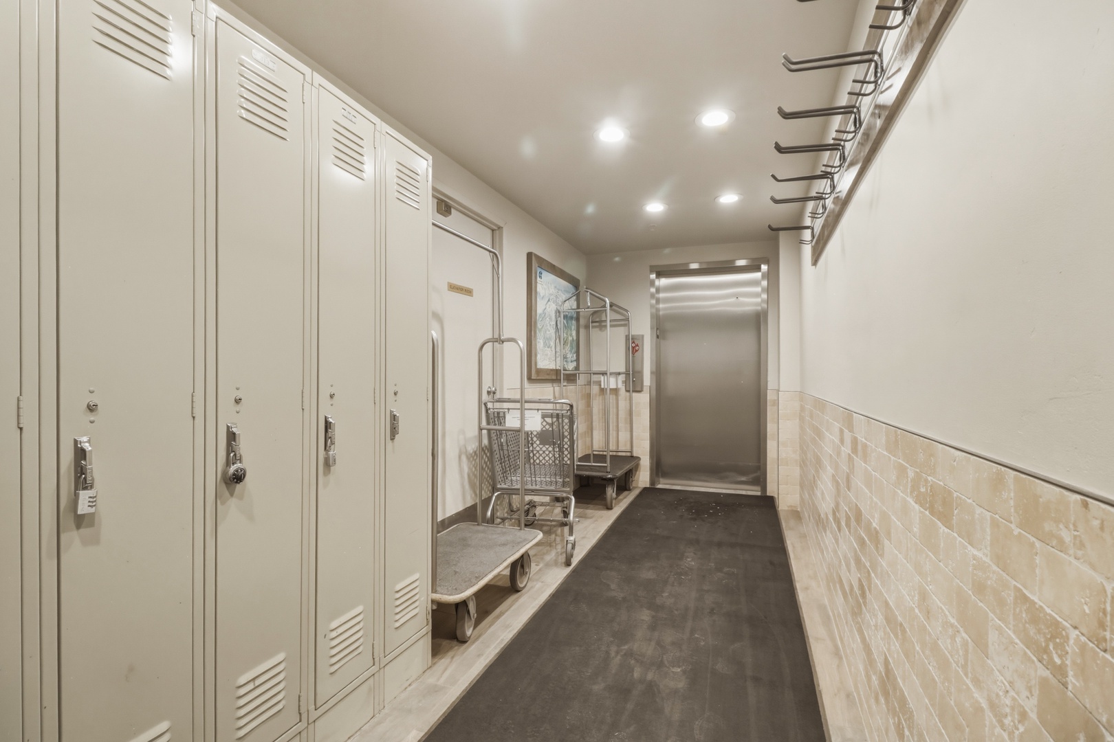 Secure your belongings in spacious lockers while enjoying convenient elevator access throughout the building.