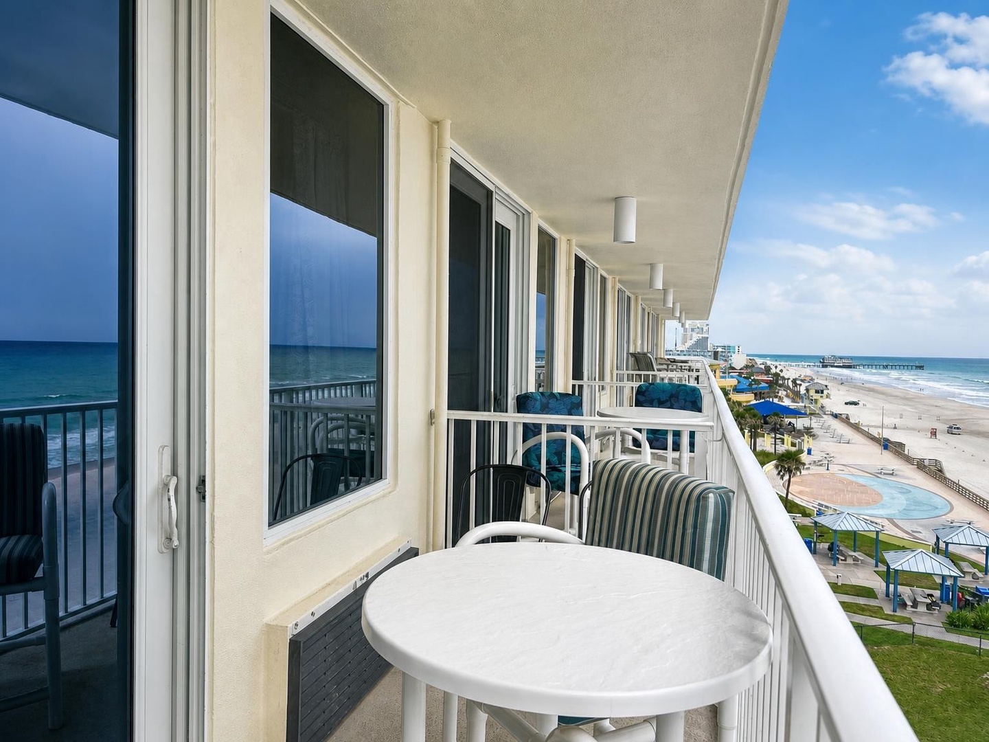 Step onto your private balcony and breathe in the ocean breeze—your front-row seat to endless blue waters, soft sandy shores, and sun-soaked days awaits just beyond the railing.