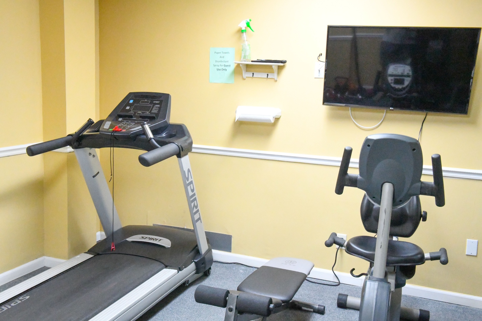 Stay energized during your getaway with a quick workout in your private fitness space, complete with cardio equipment, strength training gear, and entertainment to keep you motivated.