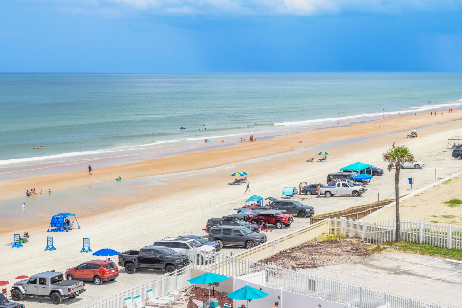 A stunning beachfront location with direct access to wide sandy shores and gentle ocean waves, perfect for your seaside getaway.
