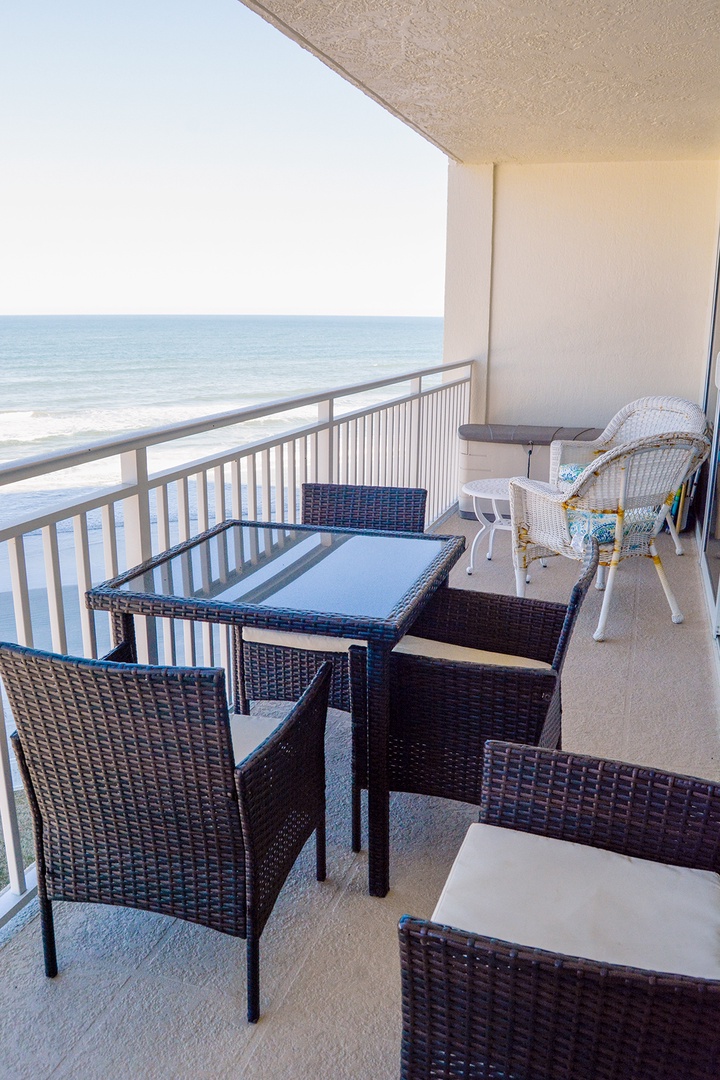 Unwind on your private oceanfront balcony where the sound of waves creates the perfect backdrop for morning coffee or sunset dining.