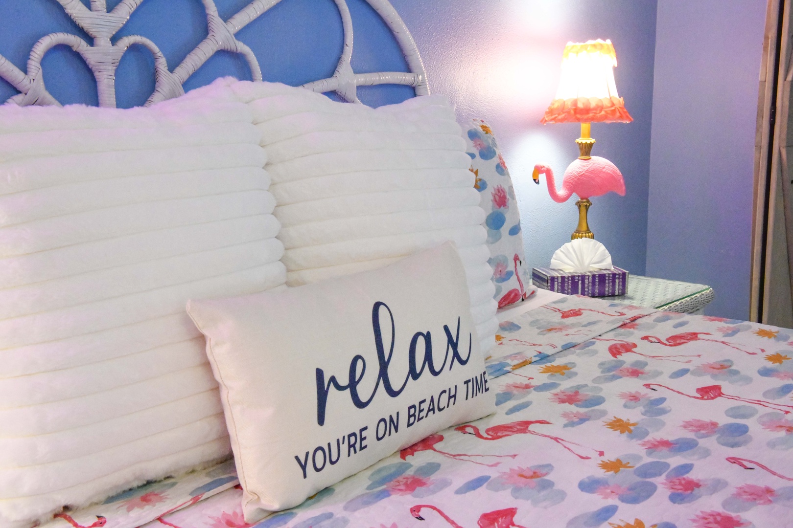Sink into soft linens and whimsical coastal charm. Your dreamy beach getaway starts here, where every detail invites you to unwind completely.