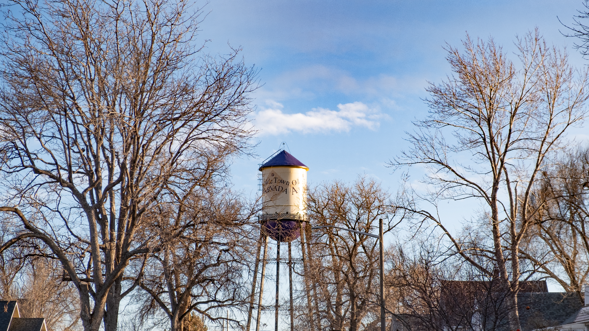A distinctive water tower rises above the tree line, marking the property's historic location and welcoming you to this charming destination.