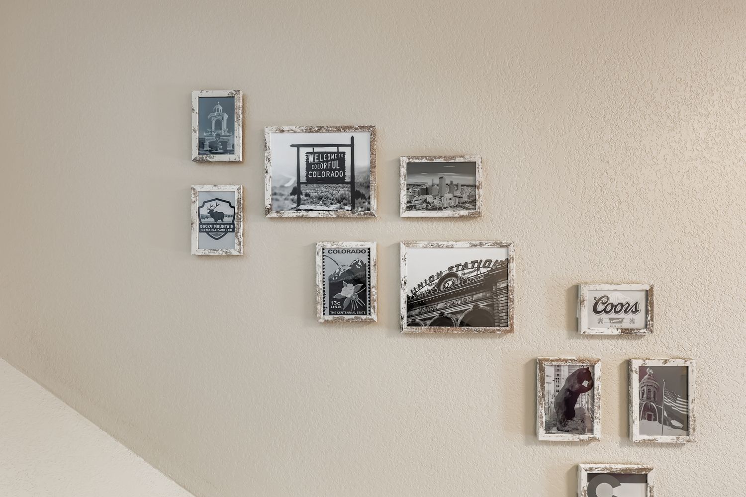 The walls here carry a collection of Colorado-themed artwork, adding local character and a sense of place to your stay.