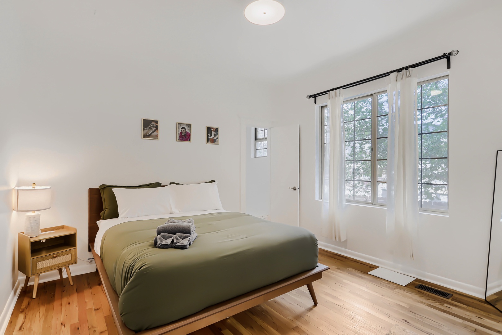 Sink into crisp linens and let natural light pour through your windows, creating a bright, peaceful retreat where you can truly unwind.